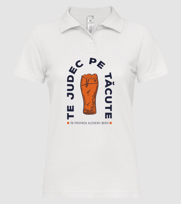 Te judec pe tăcute în privința alegerii berii. model alb pe tricou