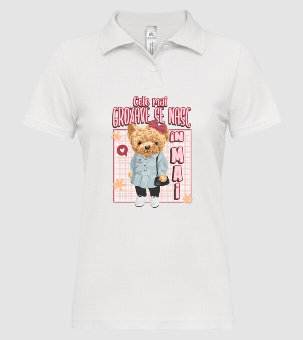 Teddy cele cool girl MAI model alb pe tricou