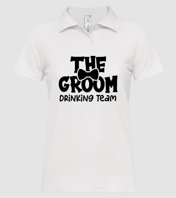 The Groom model alb pe tricou