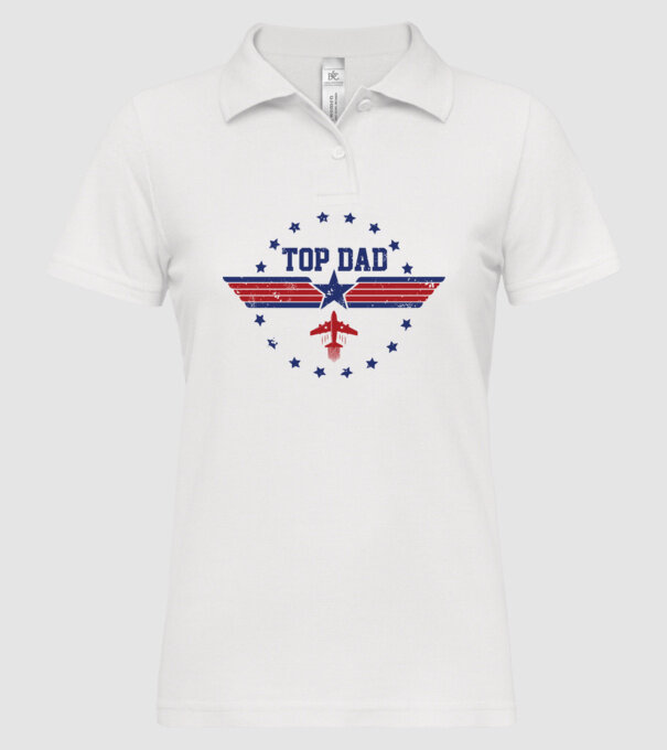 TopDad model alb pe tricou