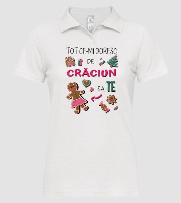 Tot ce-mi doresc de Crăciun să TE Femei alb model alb pe tricou