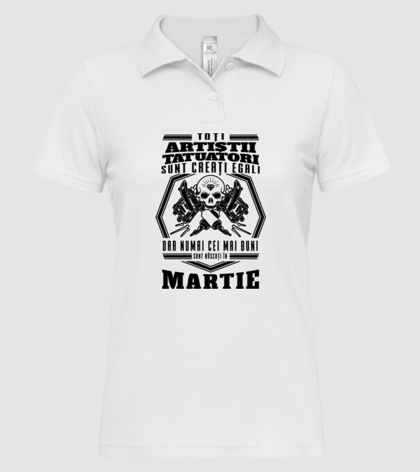 Toți artiștii tatuatori sunt creați egali martie model alb pe tricou