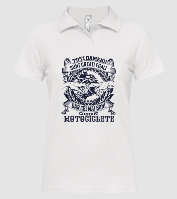 toți oamenii sunt creați egali, dar cei mai buni conduc motociclete model alb pe tricou