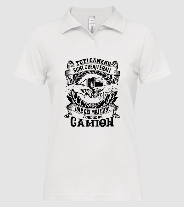 toți oamenii sunt creați egali, dar cei mai buni conduc un camion model alb pe tricou
