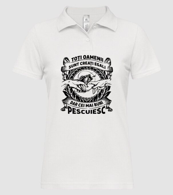 toți oamenii sunt creați egali, dar cei mai buni pescuiesc model alb pe tricou