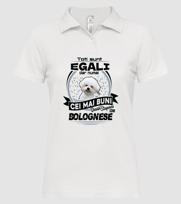Toți sunt egali, dar numai cei mai buni devin stăpâni de bolognese model alb pe tricou