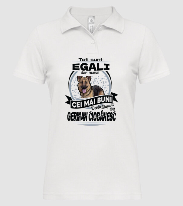 Toți sunt egali, dar numai cei mai buni devin stăpâni de ciobănesc german model alb pe tricou