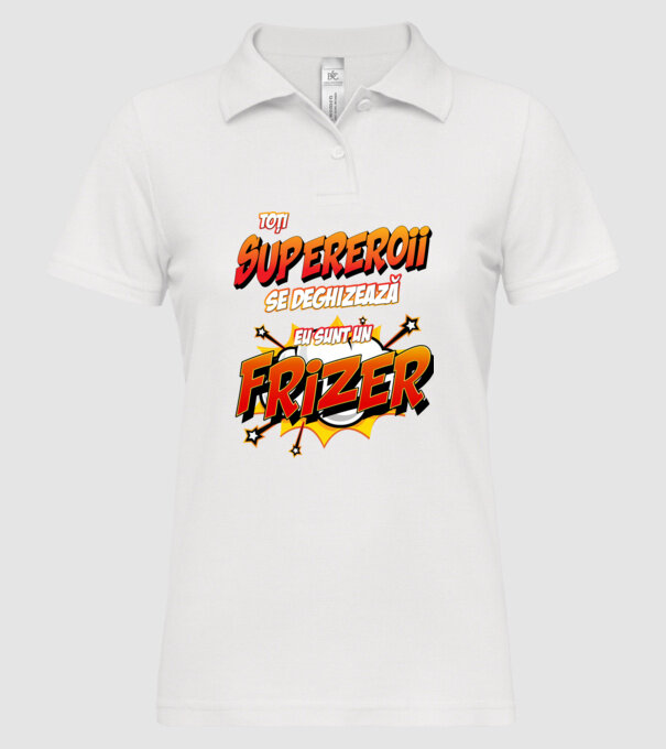 toți supereroii se deghizează, eu sunt un frizer/coafor model alb pe tricou