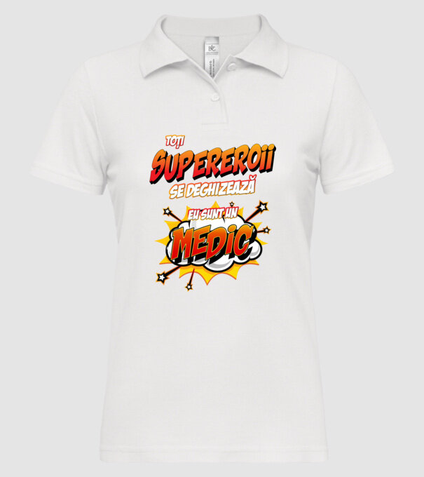 Toți supereroii se deghizează, eu sunt un medic model alb pe tricou