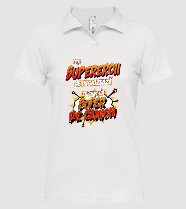 Toți supereroii se deghizează, eu sunt un șofer de camion model alb pe tricou