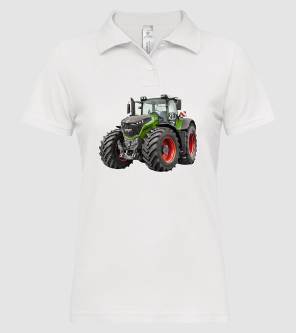 TRACTOR model alb pe tricou