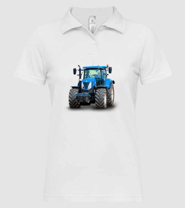 TRACTOR model alb pe tricou