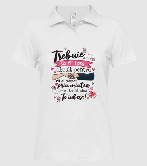 Trebuie sa fii tare obosită pentru model alb pe tricou