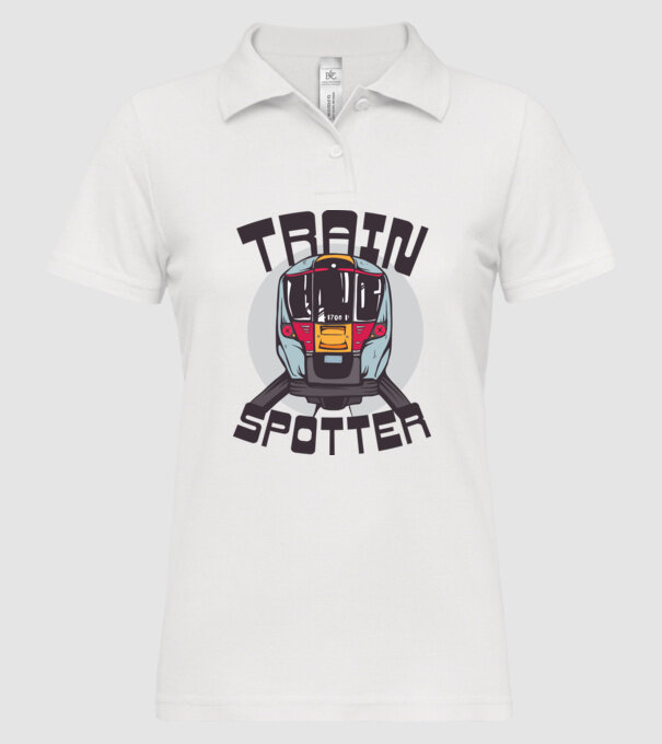 Trenuri model alb pe tricou