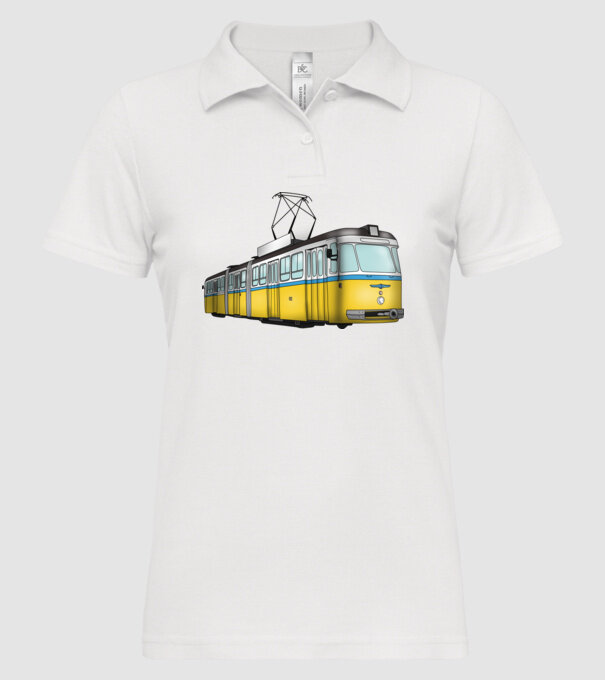 Trenuri model alb pe tricou