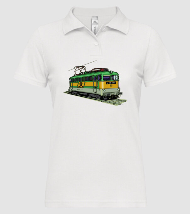 Trenuri model alb pe tricou