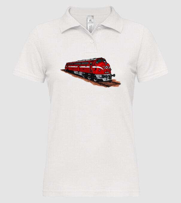 Trenuri model alb pe tricou
