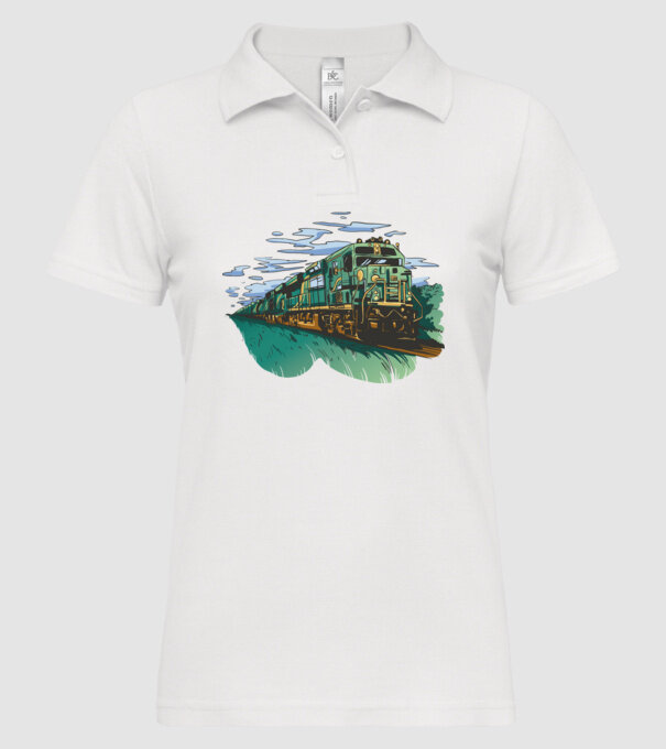 Trenuri model alb pe tricou