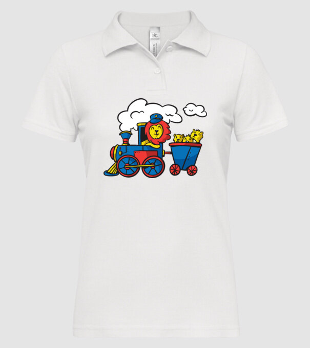 Trenuri model alb pe tricou