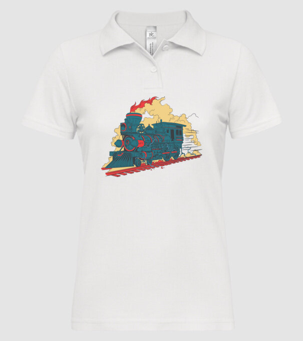 Trenuri model alb pe tricou