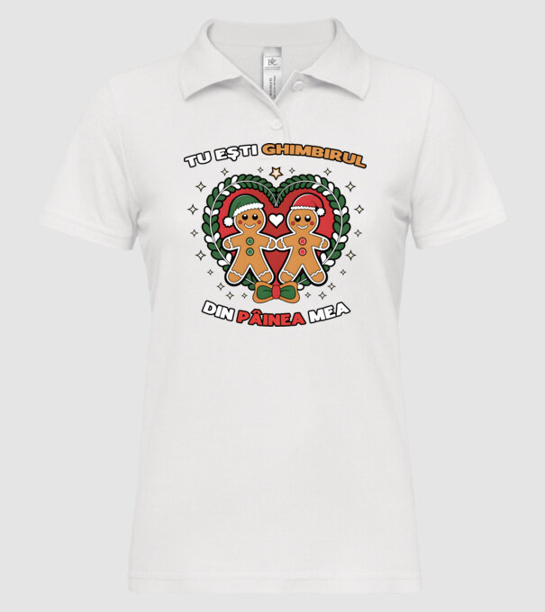 Tu ești ghimbirul din păinea mea model alb pe tricou