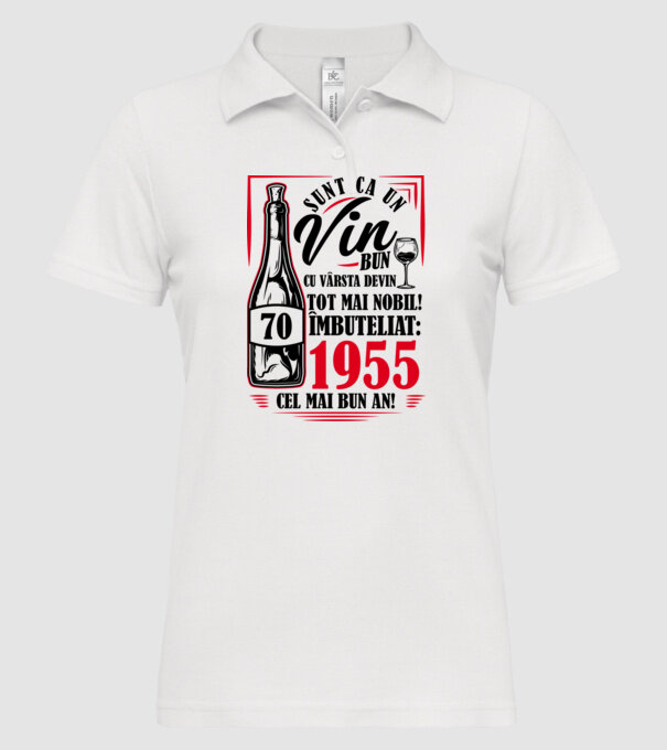 Un Vin Bun 1955 - Alb model alb pe tricou