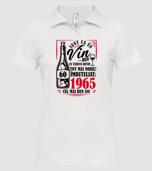 Un Vin Bun 1965 - Alb model alb pe tricou