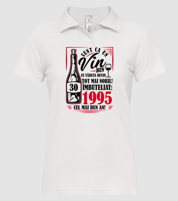 Un Vin Bun 1995 - Alb model alb pe tricou