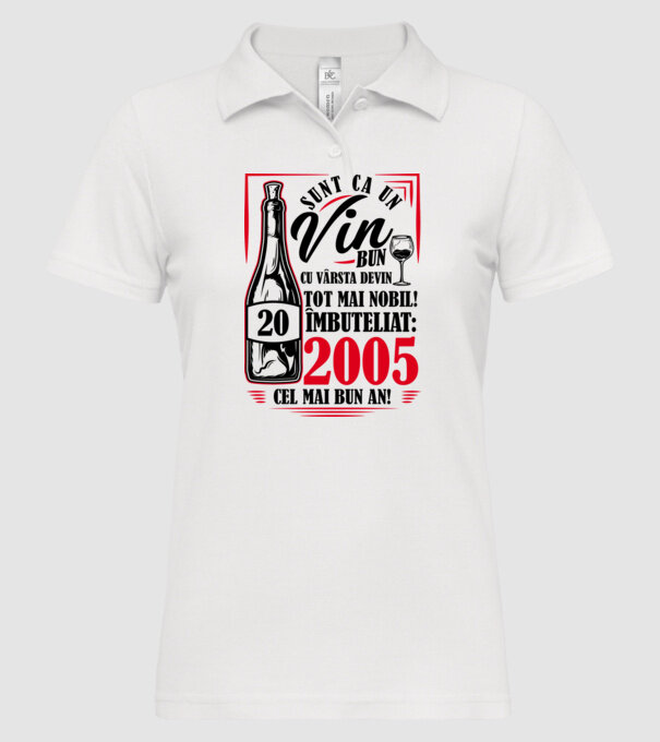 Un Vin Bun 2005 - Alb model alb pe tricou