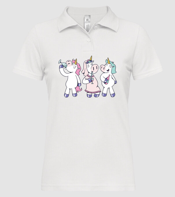 unicorn Bachelorette model alb pe tricou
