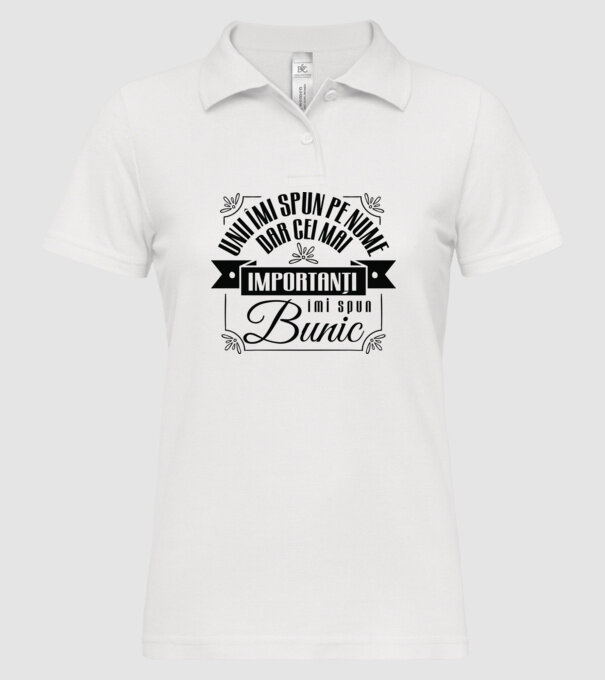 Unii îmi spun pe nume, dar cei mai importanți îmi spun bunic model alb pe tricou