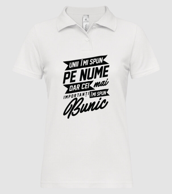 Unii îmi spun pe nume, dar cei mai importanți îmi spun bunic model alb pe tricou