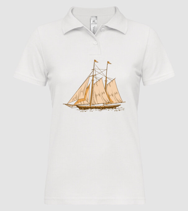 Vapoare model alb pe tricou