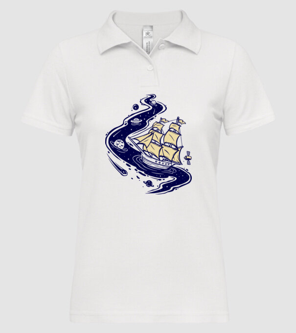Vapoare model alb pe tricou