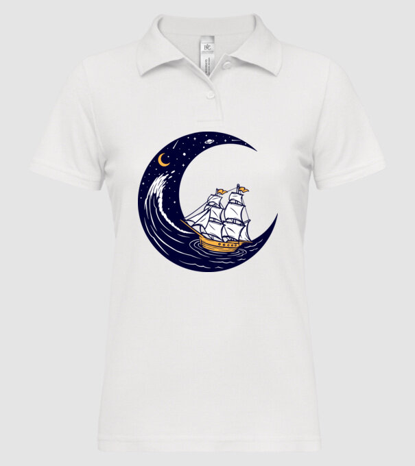 Vapoare model alb pe tricou