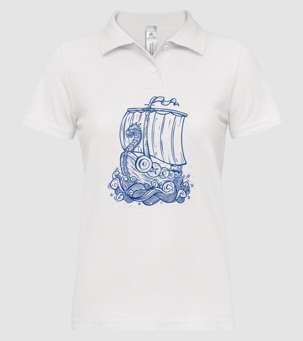 Vapoare model alb pe tricou