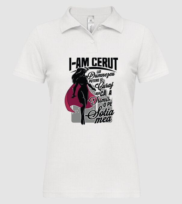 I-am cerut lui Dumnezeu putere și curaj - așa că a trimis-o pe soția mea model alb pe tricou
