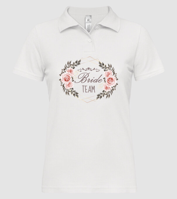 Vintage Bride team model alb pe tricou