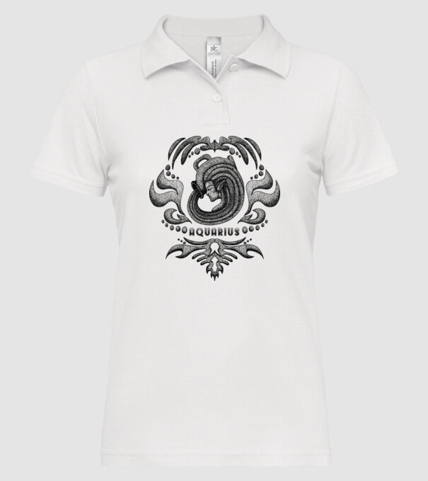 Vintage zodiac aquarius model alb pe tricou
