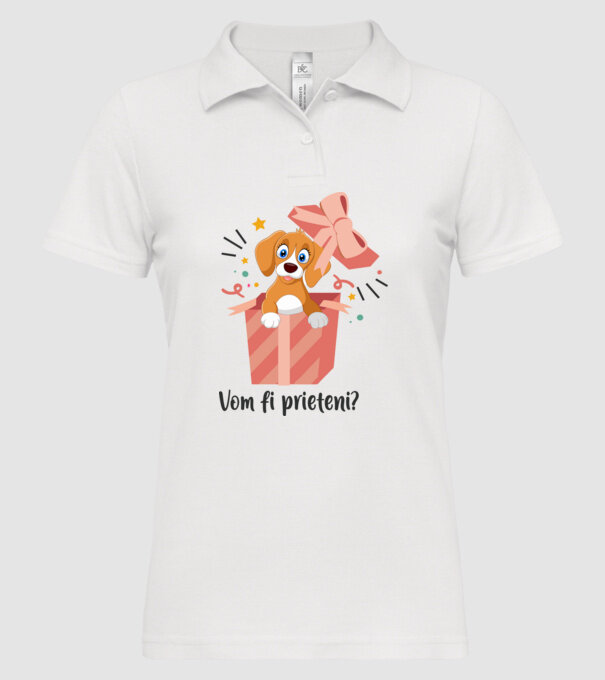 Vom fi prieteni? model alb pe tricou