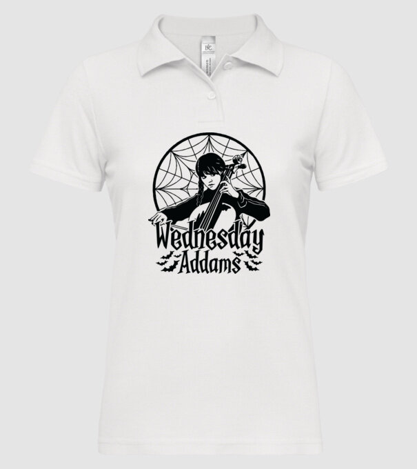 Wednesday Window model alb pe tricou