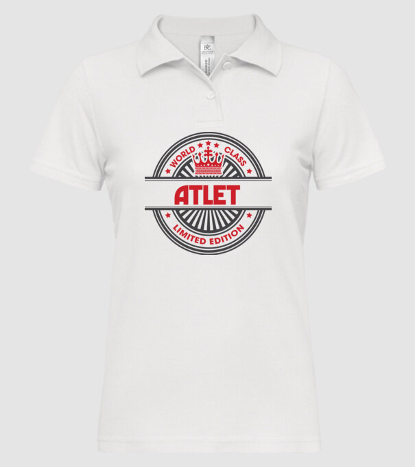 atlet model alb pe tricou