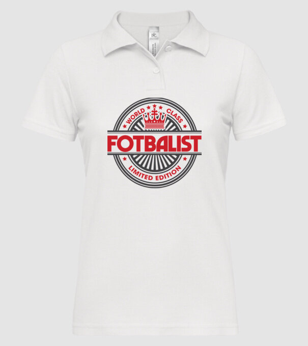 Fotbalist model alb pe tricou
