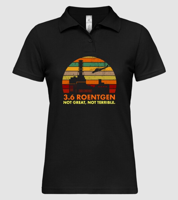 3.6 roentgen model negru pe tricou