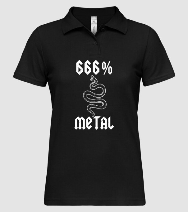 666 Metal model negru pe tricou