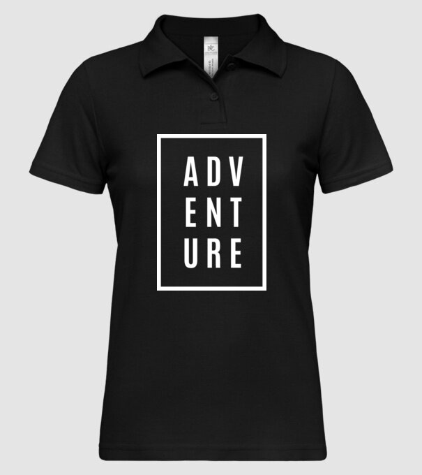 ADVENTURE model negru pe tricou