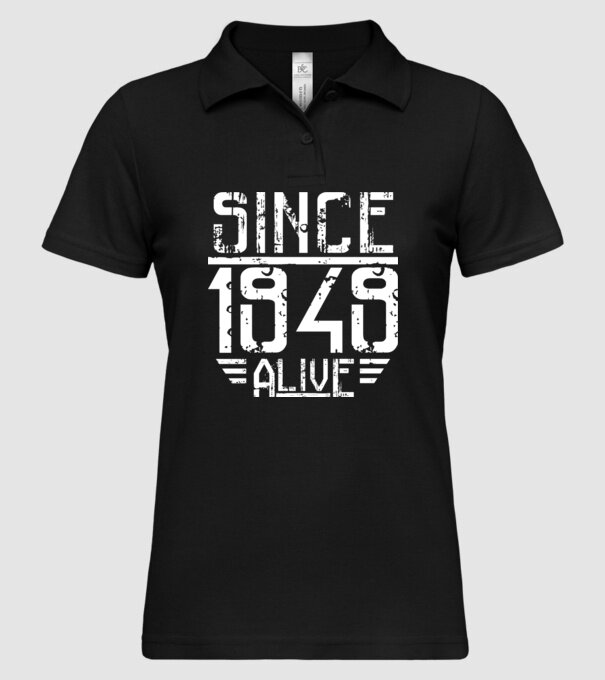 Alive since 1949 model negru pe tricou