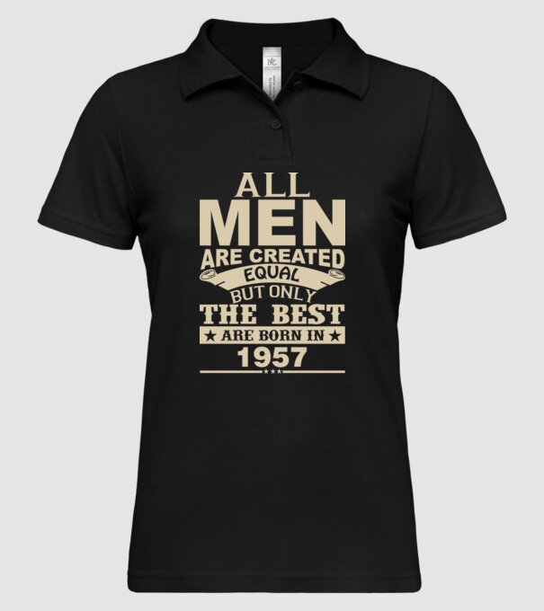All men are created - 1957 model negru pe tricou