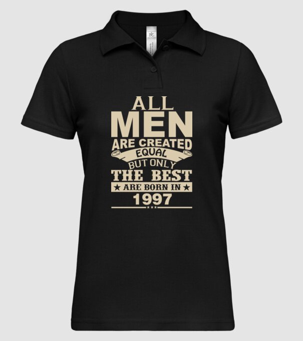 All men are created - 1997 model negru pe tricou
