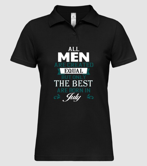 All men created equal but only the beat are born in july model negru pe tricou